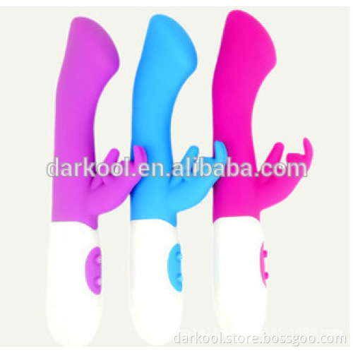 DG-002/ Silicone Dual Fake Dildo Rabbit Vibrators Vibration Massager G-spot Stimulator Sex Products